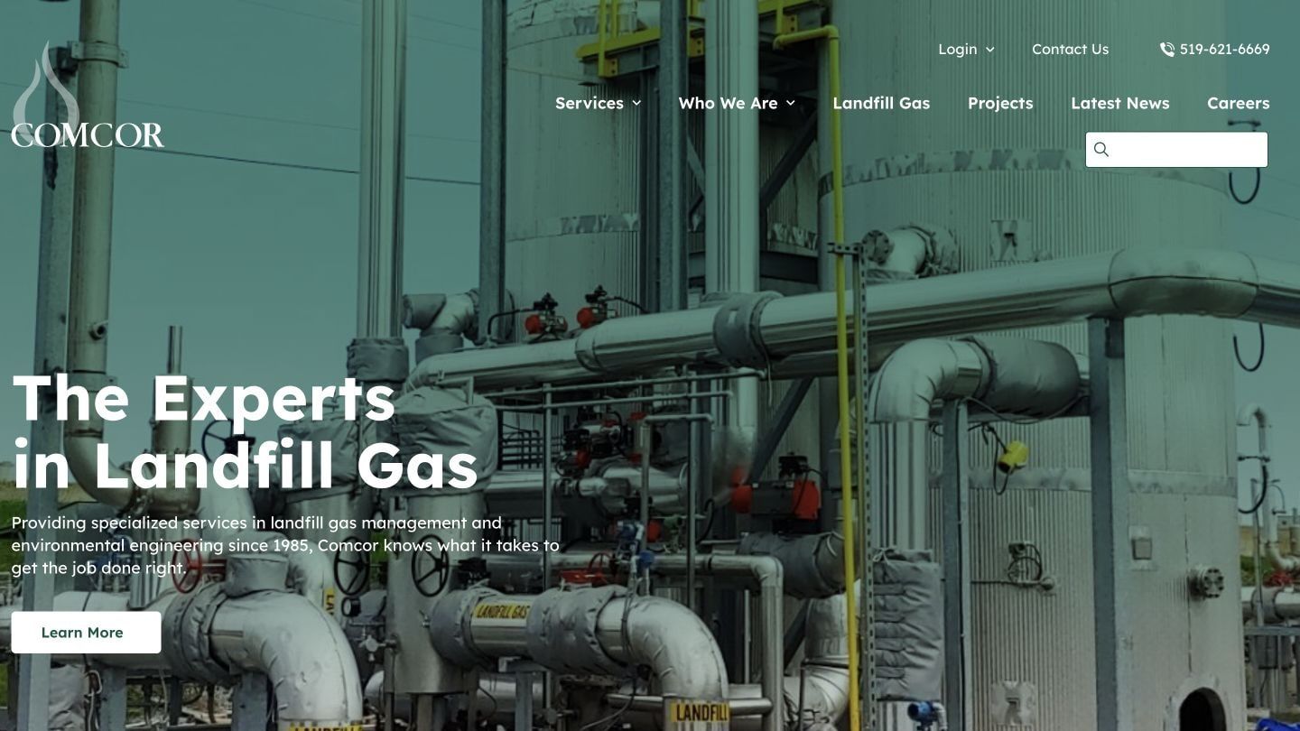 COMCOR website homepage